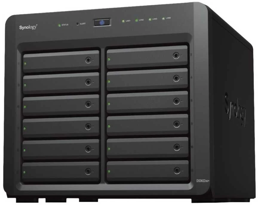 Serveris „Synology DiskStation DS3622xs+ NAS Tower“ Intel® Xeon® D D-1531 16 GB DDR4 0 TB DiskStation Manager Juodas