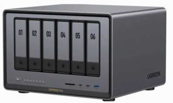 Serveris UGREEN NASync DXP6800 Pro NAS sistema 6 skyrių