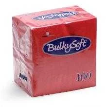 Bulky Soft Bulkysoft BulkySoft servetėlės ​​24x24cm 2w celiuliozės raudona (100)