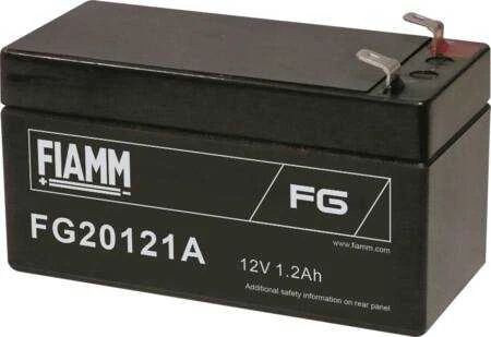 Fiamm FG20121A 12V 1.2Ah Dimensions 97,0 x 42 x 59,0 mm, 4,8 mm Contacts de prise Faston | FG20121A