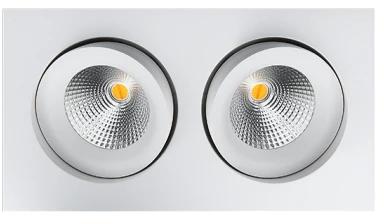 SG Armaturen LED įleidžiamas šviestuvas 1100 lm Junistar Isosafe 2x7 W DTW IP44, baltas