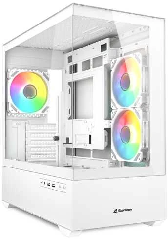 Sharkoon MK6 RGB Micro-ATX 1xGlass Baltas