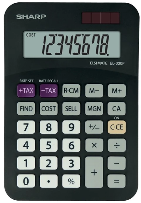 Skaičiuotuvas Sharp EL 330F, juodas