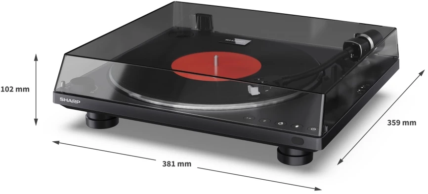 „Sharp“ automatinis patefonas | RP-TT100 | „Bluetooth“ išvestis | USB prievadas