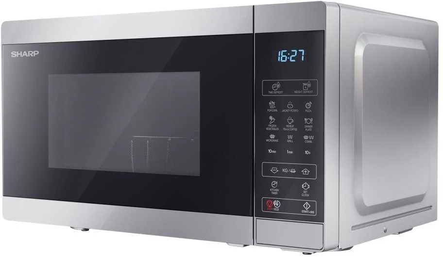 Sharp YC-MG02E-W mikrobangų krosnelė Stalviršis 20 L 800 W Mėlyna, Baltas