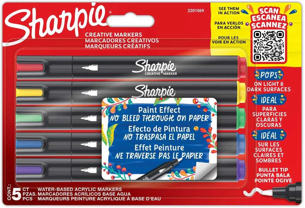 Kūrybinių markerių rinkinys, SHARPIE, 5 vnt