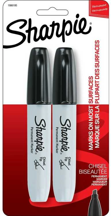 Sharpie Chisel žymeklis, juodas (pakuotėje 2 vnt.) 4,5 mm - 1986195