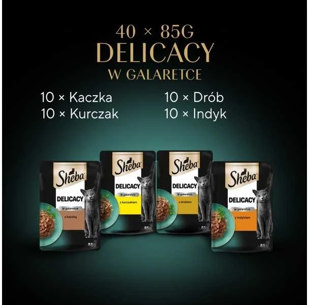 Drėgnas Kačių Maistas - SHEBA Delikatesas, 40x85 g