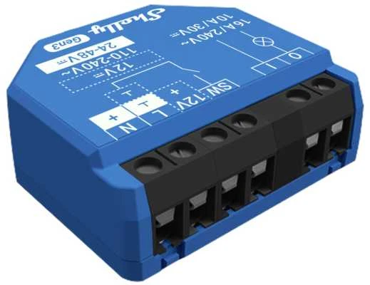 Shelly 1 Gen3 1 kanalo relė 16A (Wifi, Bluetooth)