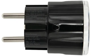 Shelly Plug PM Gen3 išmanusis 16A kištukas, juodas