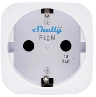 Shelly Plug M Gen3 – išmanusis Wi-Fi Matter kištukinis lizdas su galios matavimu (baltas)