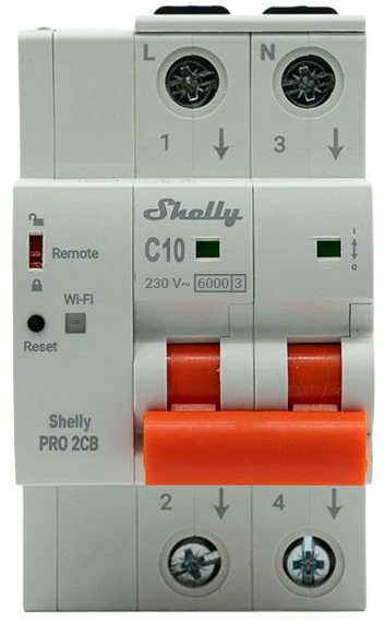 Miniature Circuit Breaker SHELLY Pro 2CB C10