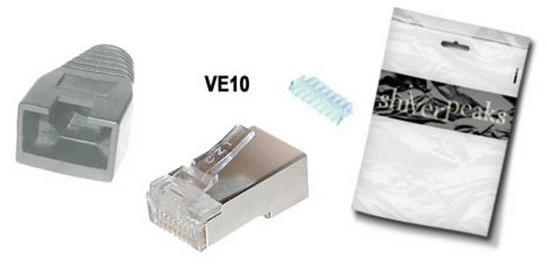 „Shiverpeaks BS72057-GR-10“, RJ-45, pilkas, Cat5e/6, auksinis, 10 vnt.