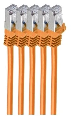 Shiverpeaks Patchcord BASIC-S Cat 7, S/FTP, PiMF, LSZH, oranžinė, 1 m, 5 vnt. (BS75511-O-SET5)