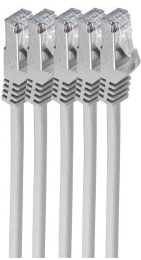 Shiverpeaks Patchcord BASIC-S Cat 7, S/FTP, PiMF, LSZH, pilka, 5 m, 5 vnt. (BS75515-SET5)