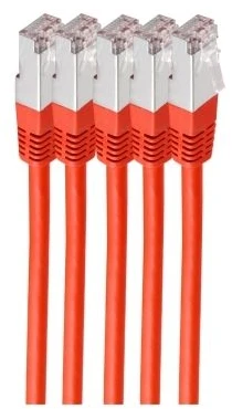 shiverpeaks BS75711-H0.5R-SET5, 0,5 m, Cat6, S/FTP (S-STP), RJ-45, RJ-45, raudonas