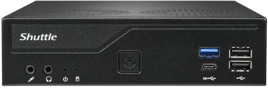 Shuttle XP? slim DH610V2, 1,35 L talpos kompiuteris, Mini PC barebone, Intel H610, LGA 1700, DDR5-SDRAM, 120 W