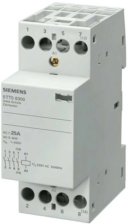 „Siemens“ modulinis kontaktorius 25A 4Z 0R 230V AC (5TT5830-0)