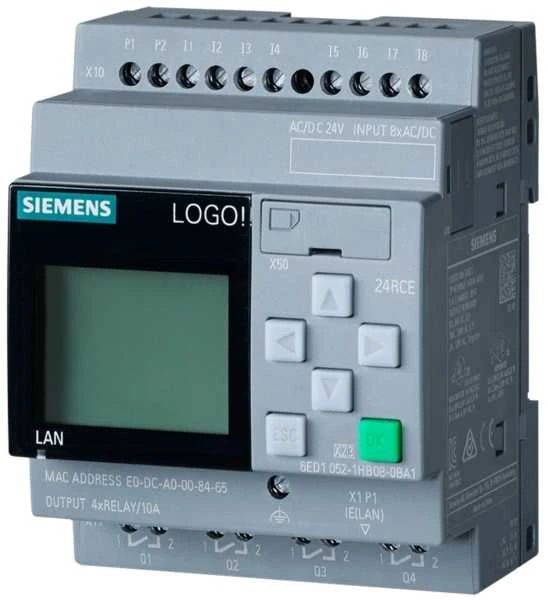 „Siemens“ 6ED1052-1HB08-0BA2 PLC valdymo modulis 24 V/nuolatinė, 24 V/kintamoji srovė