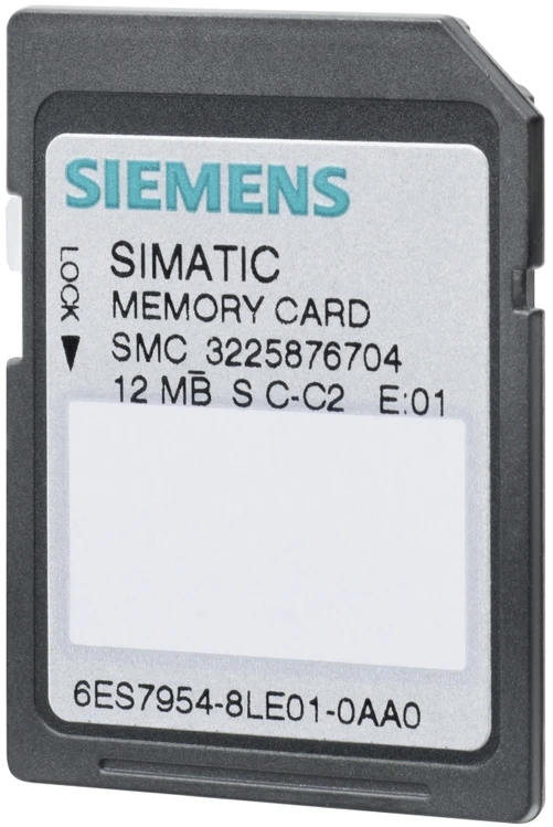 Siemens Kitos ATMINTIES KORTELĖS 12 MB, 6ES7954-8LE04-0AA0