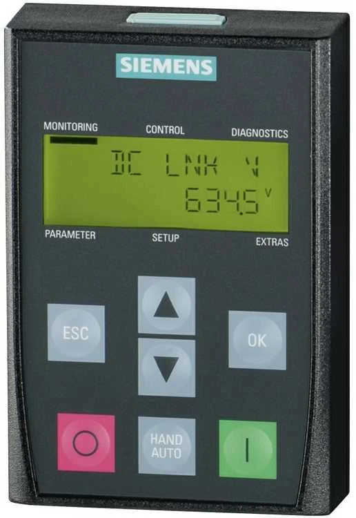 „Siemens“ pagrindinis operatoriaus skydas SINAMICS G120 (BOP-2) (6SL3255-0AA00-4CA1)