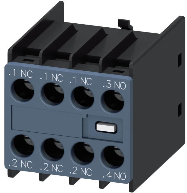 Siemens Aparatinės kontaktinės linijos blokas 1Z + 3R, sumontuotas priekyje 3RT2.1, 3RT2.2 ir 3RH21 kontaktams S00 I S0 3RH2911- 1HA13