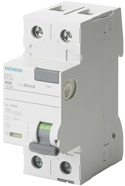 Siemens RCD 2P 40A 0.03A, A tipo 5SV3314-6