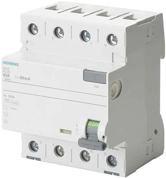 Siemens 5SV3644-6 RCD 4P 40A 0.3A A tipas 300mA 400V SENTRON 5SV3644-6