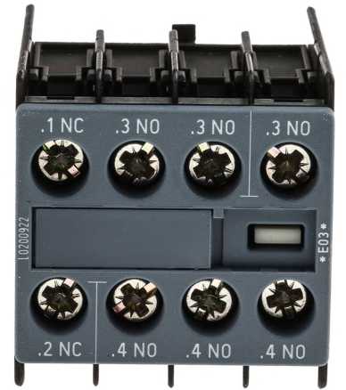 Siemens pagalbinis kontaktas 3NO 1NC priekinis tvirtinimas (3RH2911-1HA31)
