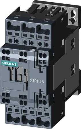 Siemens Maitinimo kontaktorius 25A 3P 24V DC 1NO 1NC S0 (3RT2026-2BB40)