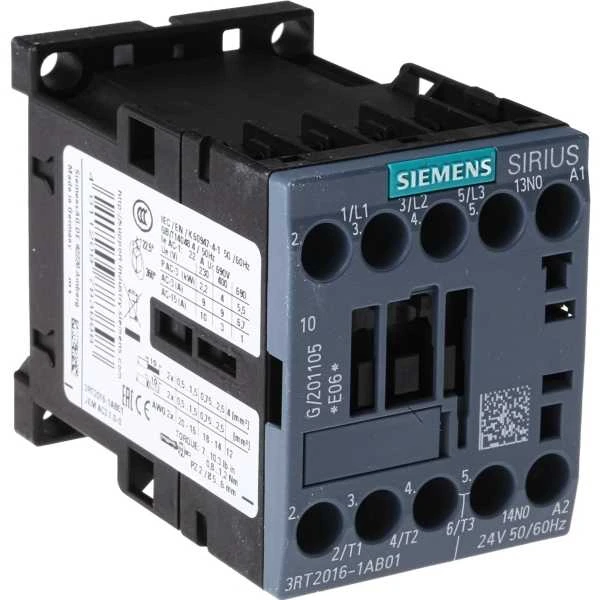 Siemens Maitinimo kontaktorius 9A 3P 24V AC 1Z 0R S00 (3RT2016-1AB01)