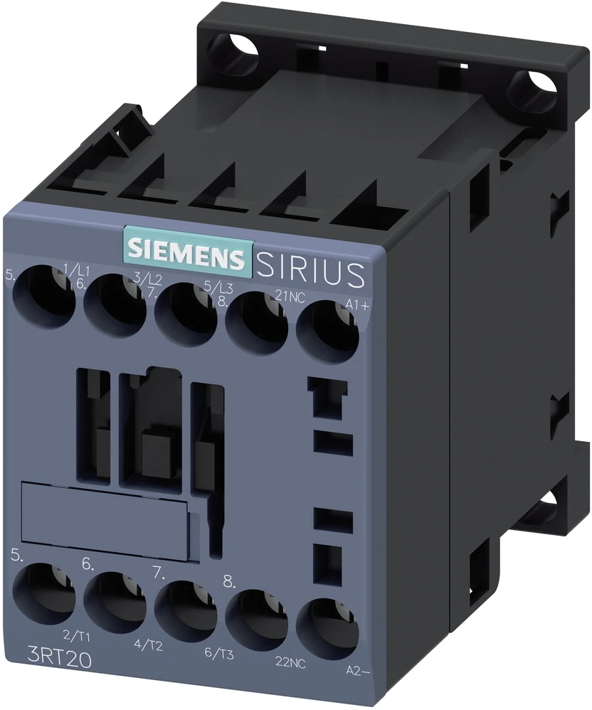 Siemens maitinimo kontaktorius 12A 3P 24V DC 0N 1R S00 (3RT2017-1BB42)