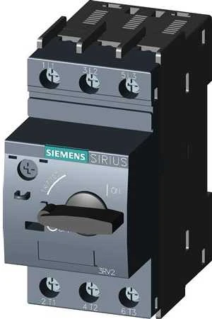 „Siemens“ variklio grandinės pertraukiklis 3P 0,37 kW 0,9–1,25 A S00 (3RV2011-0KA10)