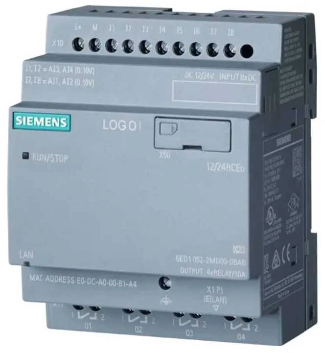 Siemens Logo 12/24RCEO valdiklis su gnybtais