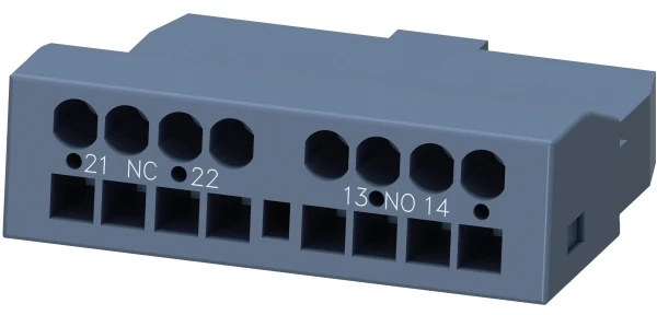 Siemens pagalbinis kontaktas 1NO 1NC priekinis tvirtinimas variklio paleidiklio apsaugai S00/0 (3RV2901-2E)