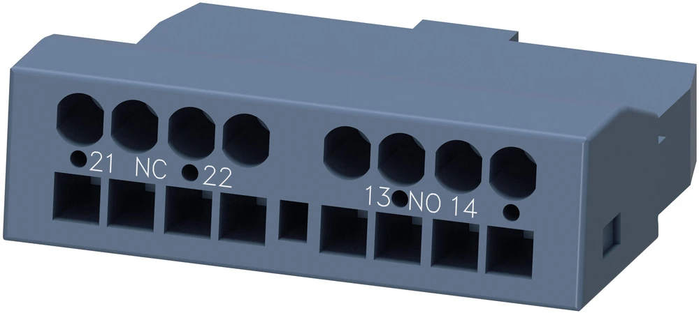 Siemens pagalbinis kontaktas 1NO 1NC priekinis tvirtinimas variklio paleidiklio apsaugai S00/0 (3RV2901-2E)