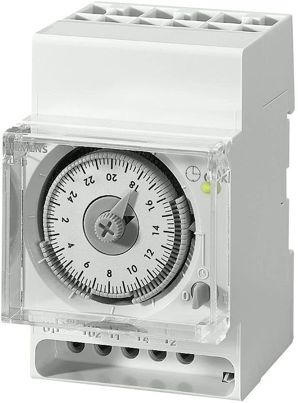 Siemens Kvarcinis laiko jungiklis D.FORM C230V/50-60HZ, IP20, perjungiamasis kontaktas (NO/NC), 5 h, 50 Hz, 16 A, 83 mm
