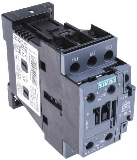 Siemens maitinimo kontaktorius 32A 3P 24V DC 1Z 1R S0 (3RT2027-1BB40)