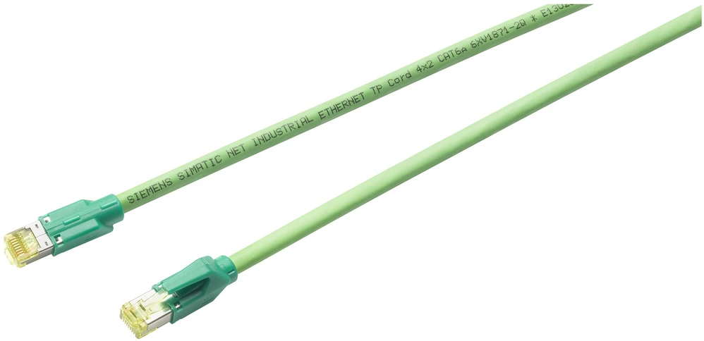 Siemens Kabelis kryžminis patchcord SF/UTP 6A kategorijos žalia 0,5 m (6XV1870-3QH50)