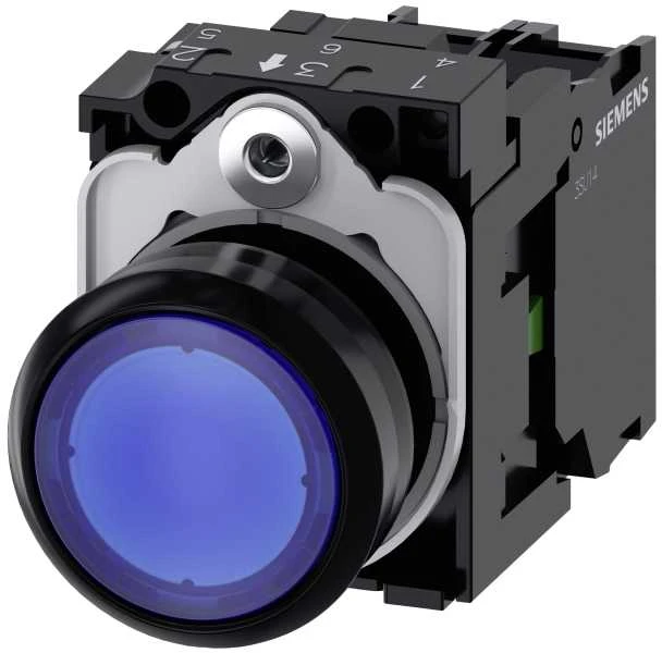 Siemens Drucktaster beleuchtet 22mm rund blau 1S