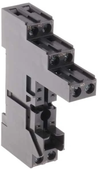 Siemens Kištukinis pagrindas RT relėms su loginiu atskyrimu, 15 mm pločio, jungtis. tvirtinimas varžtais ant DIN bėgelio LZS:RT78726