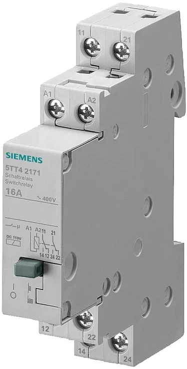 Siemens montavimo relė 16A 2CO 230V / 400V AC 24V DC (5TT4217-2)