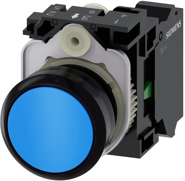„Siemens“ mygtukas, mėlynas, IP67, IP69K, 2,23 cm, 60 mm, 100 mm, 30 mm, 50 g
