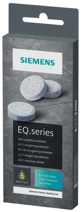 Valymo tabletės kavos aparatams Siemens TZ80001B, 10 vnt.