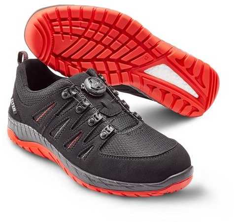 Batai ELTEN Maddox Boa Low ESD S3 SRC, juodi/raudoni 43