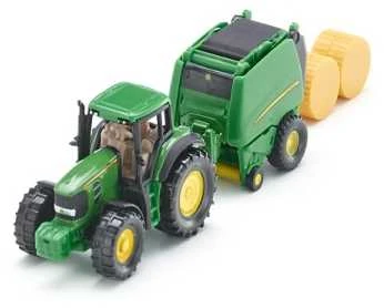Siku John Deere traktorius su presu