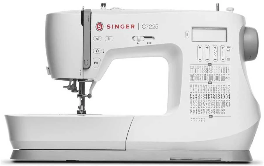 Singer Dainininkas | Siuvimo mašina | C7225 | Siūlių skaičius 200 | Sagos skylučių skaičius 8 | Baltas
