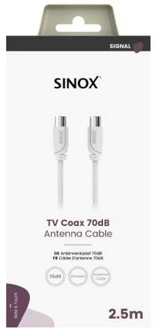 Sinox 70dB televizijos antenos kabelis pakuotėje