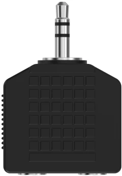 Sinox ausinių skirstytuvas su mini lizdu. Juodas.