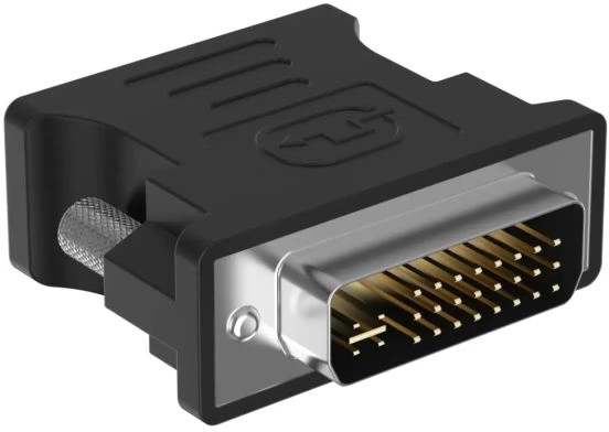 Sinox Beslag Sinox DVI – VGA adapteris. Juodas, DVI-A, VGA (D-Sub), kištukas, lizdas, tiesus, tiesus